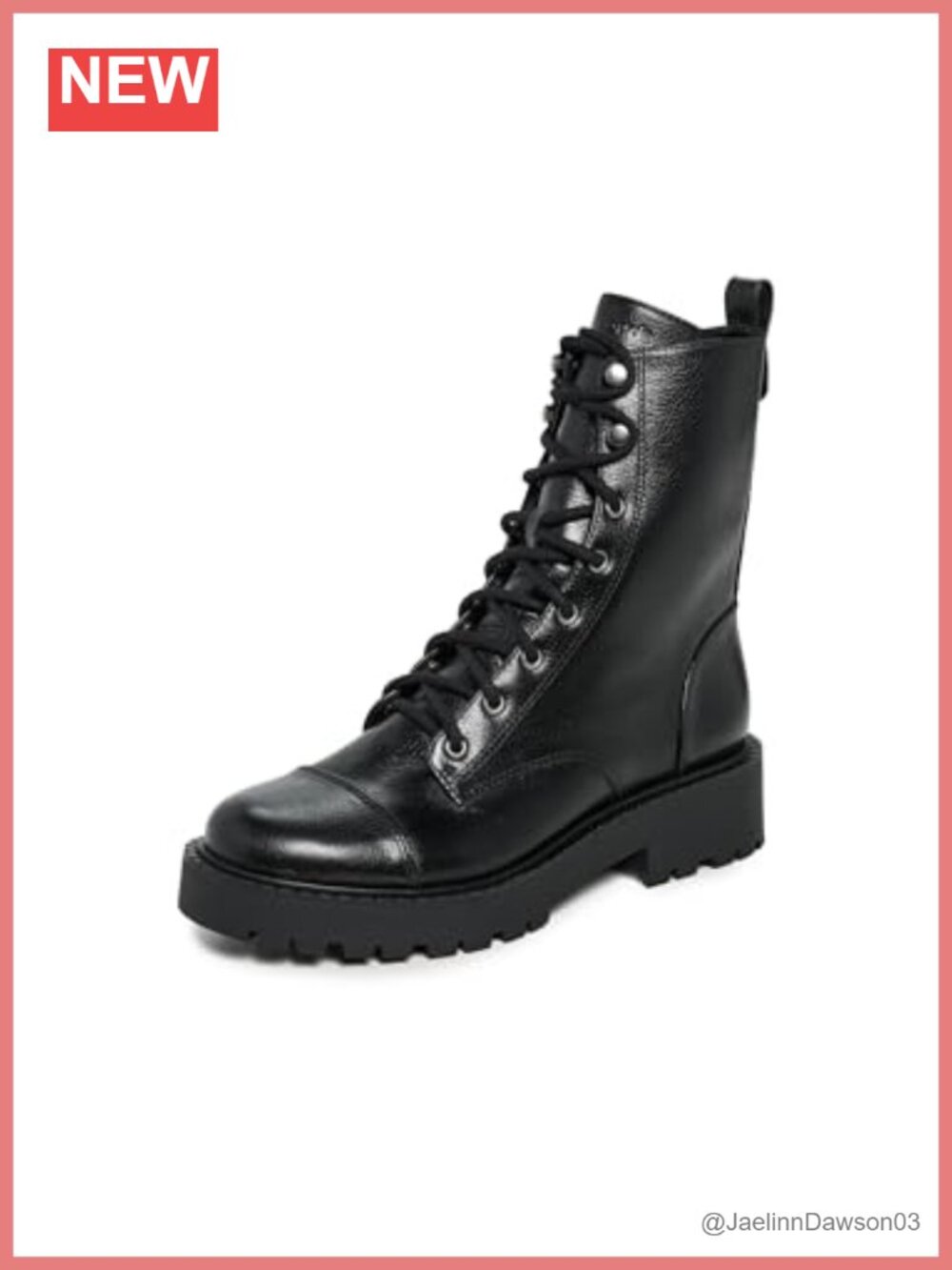 Larroudé Trinity Leather Ankle Boots Chunky Block Heel Combat Booties